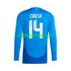 Maillot de Foot Italie Chiesa 14 Domicile UEFA EURO 2024 Manches Longues